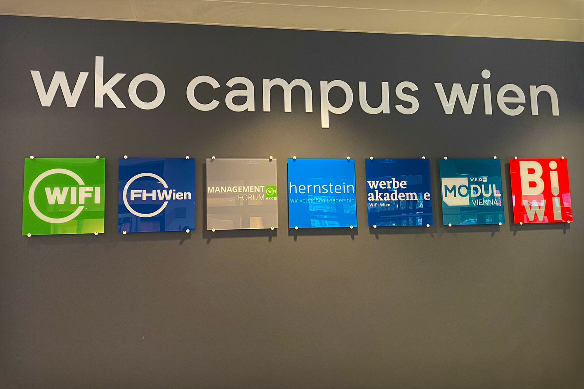 Werbe3 Wandfolierung und Acrylschilder